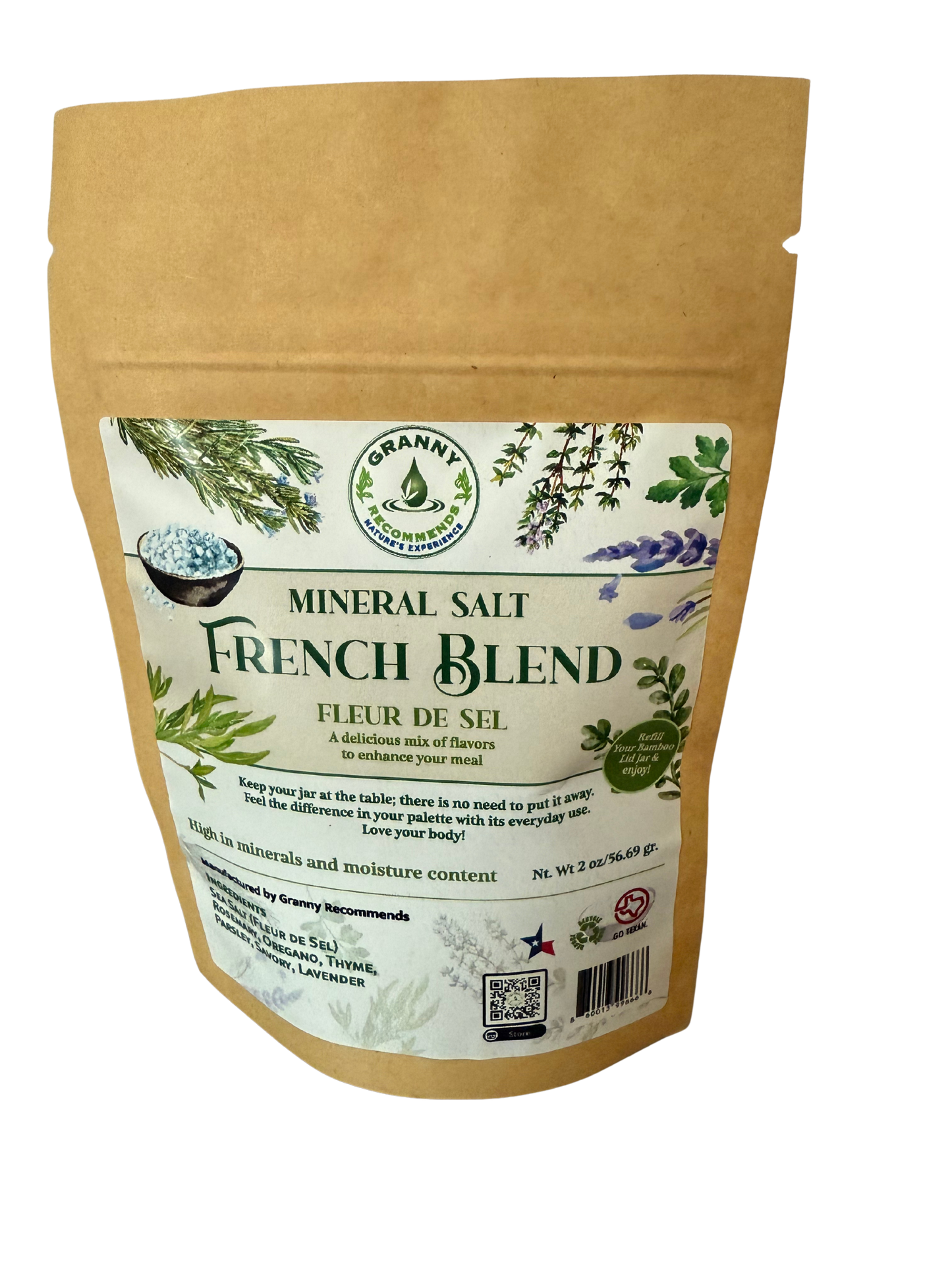 Fleur de Sel, French Blend Jar Refill