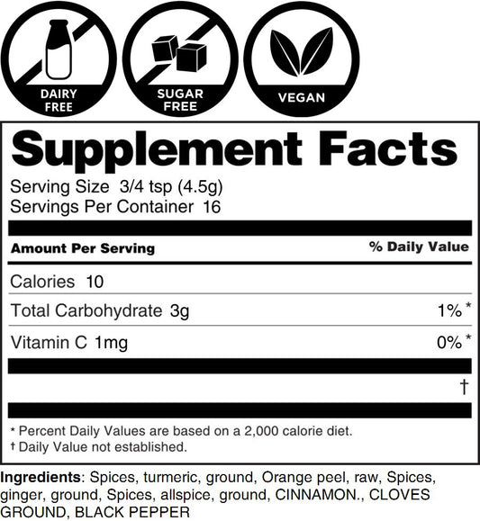 Golden Milk Spice Mix Refill Organic Turmeric Wellness Blend for Daily Renewal