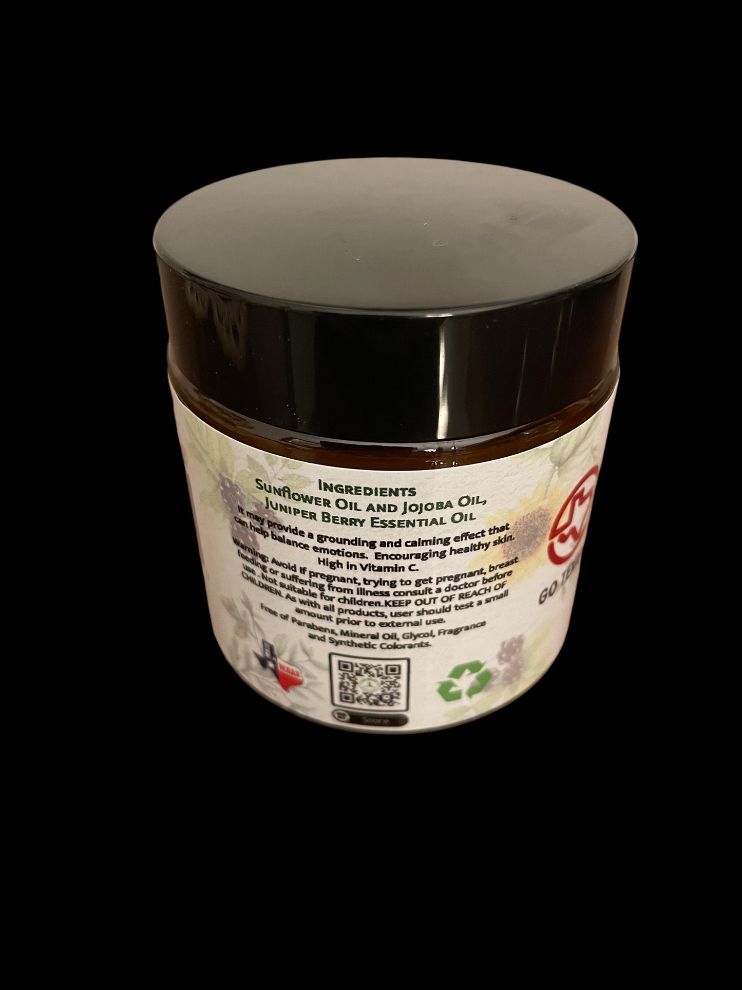 Sunflower Oil, Jojoba Oil, Juniper Berry Essential Oil