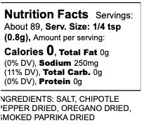 Texas Smokey Chipotle Fleur de Sel Refill Bold Flavor, Sustainable Refill