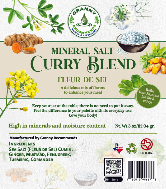 Fleur de Sel,  Curry Blend Jar Refill