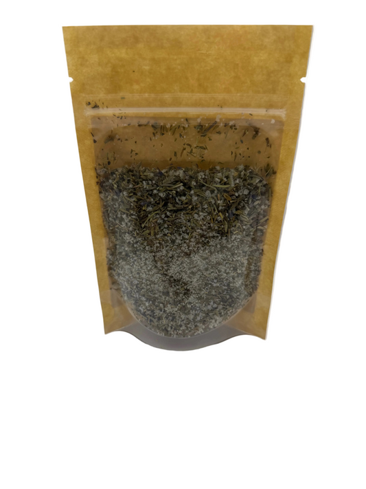 Kraft Paper pouch with Fleur de Sel Mineral Salt with French spices Blend
