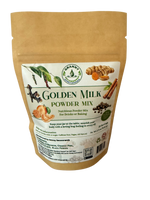 Package with Golden Milk powder Mix, jar refill