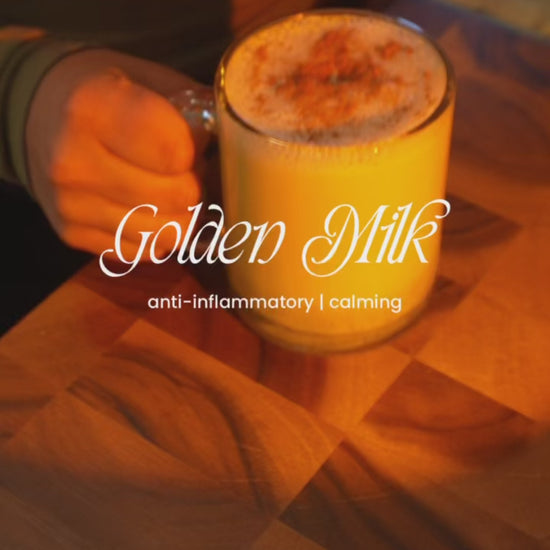 Golden milk mix of spices to make it into a drink.